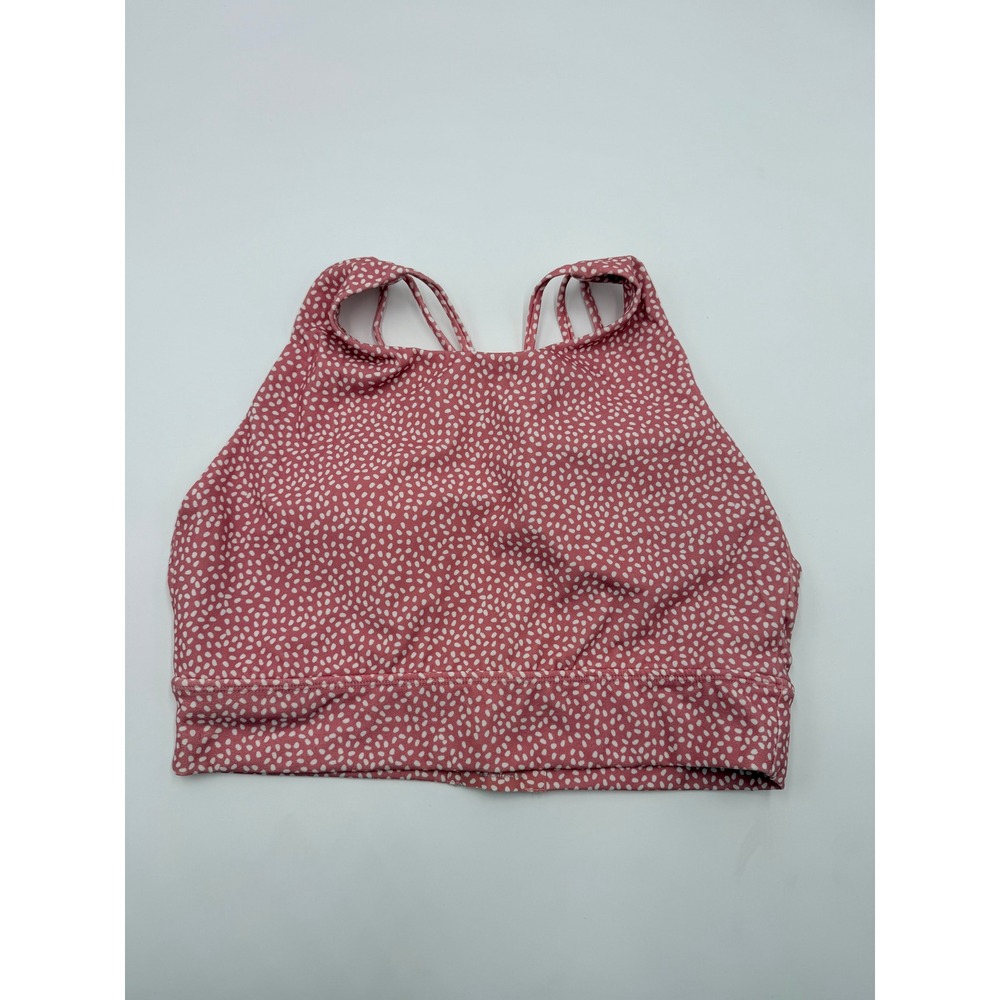 Buffbunny Collection Pink Bossy Print Strappy Back Sports Bra Large